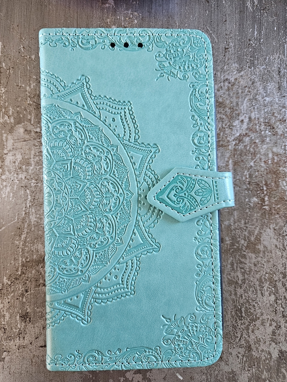 iPhone 11 6.1" Mandala Wallet Case Kickstand Card Holder Green